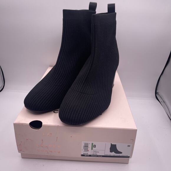 Lauren Conrad LC Lithops Knit Ankle Boots Black  Memory Foam Womens 8 - Picture 2 of 5